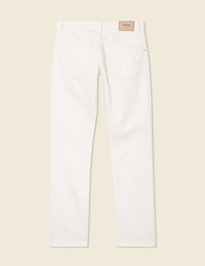 Jeans éco-responsable straight denim blanc homme