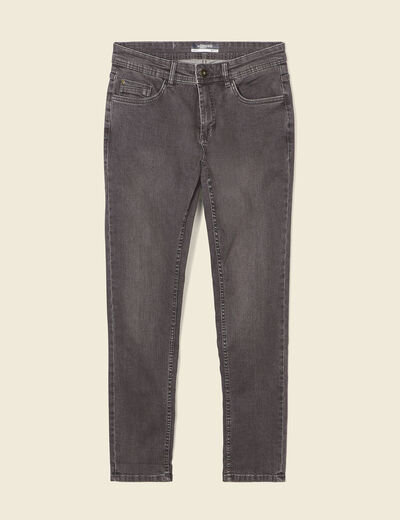 Jeans slim éco-responsable denim gris homme