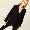 Veste blazer droite noir femme