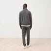 Blouson manches longues doubl&eacute; gris fonc&eacute; homme
