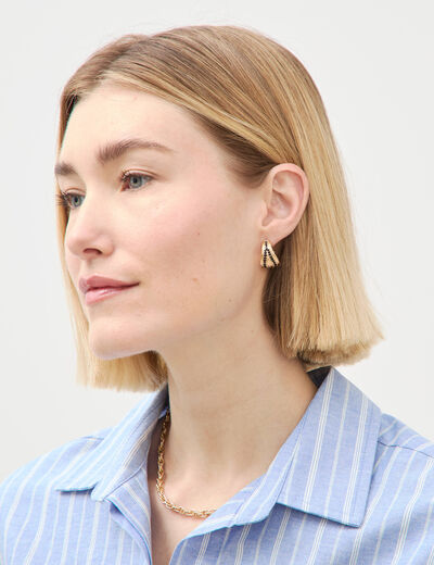 Boucles d'oreilles couleur or femme