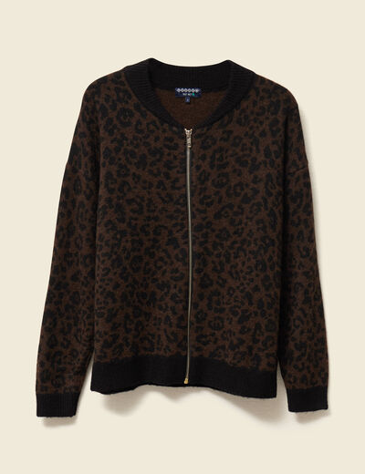 Veste manches longues terracotta femme