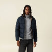Doudoune à capuche bleu marine homme