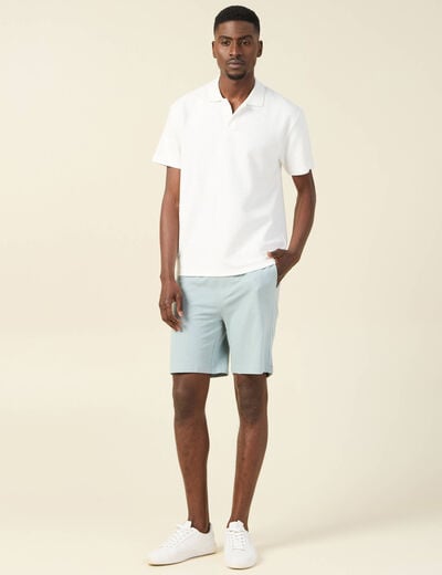Short droit taille à coulisse bleu gris homme