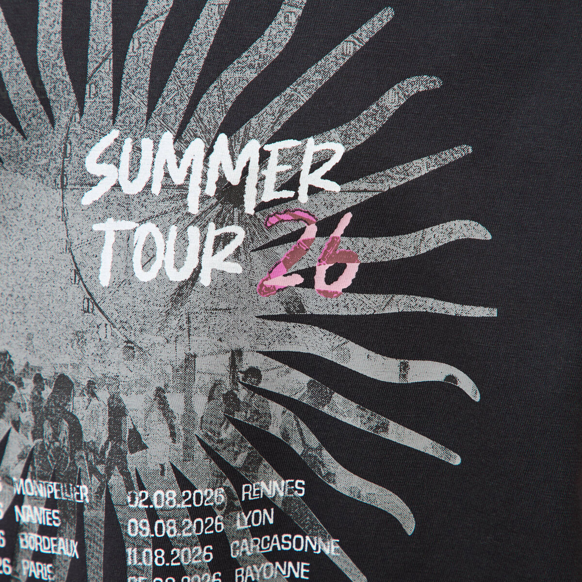 T-shirt oversize en coton noir femme