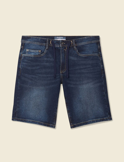 Bermuda confort ultra stretch denim brut homme