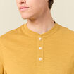 T-shirt éco-responsable jaune moutarde homme