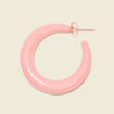 Boucles d'oreilles créoles rose saumon femme