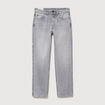 Jeans large longueur 34 en coton denim snow gris homme