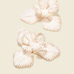 Boucles d'oreilles clous ecru femme