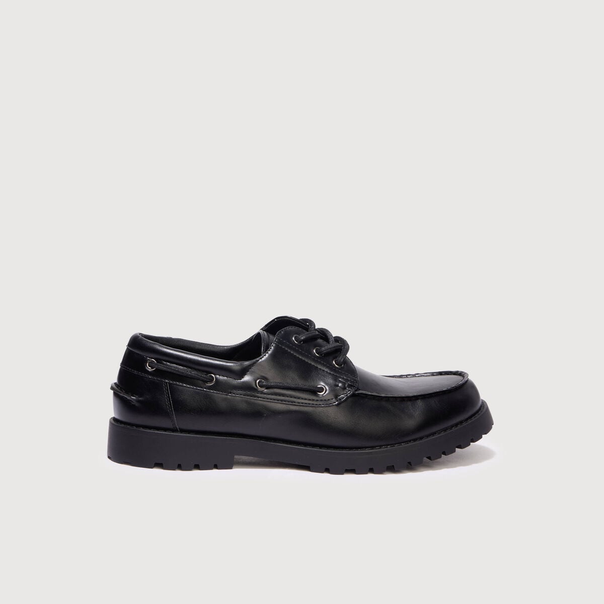 Mocassins &agrave; lacets noir homme