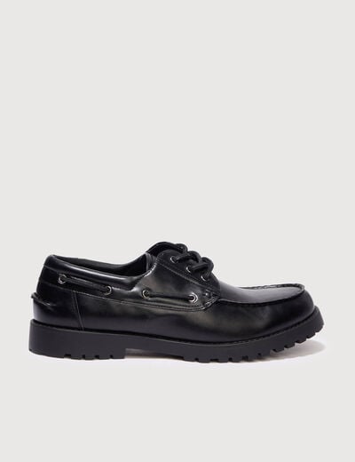 Mocassins &agrave; lacets noir homme