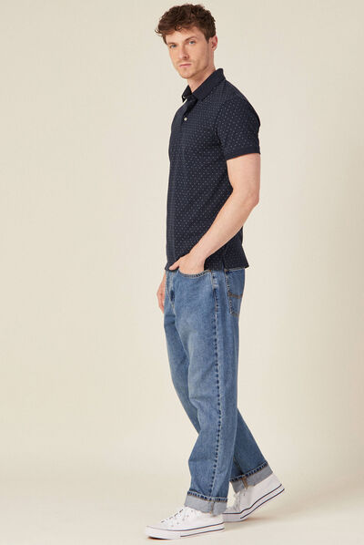 Polo éco-responsable bleu marine homme