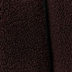 Manteau court droit effet polaire marron foncé femme
