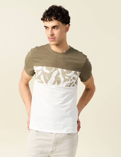 T-shirt manches courtes vert kaki homme
