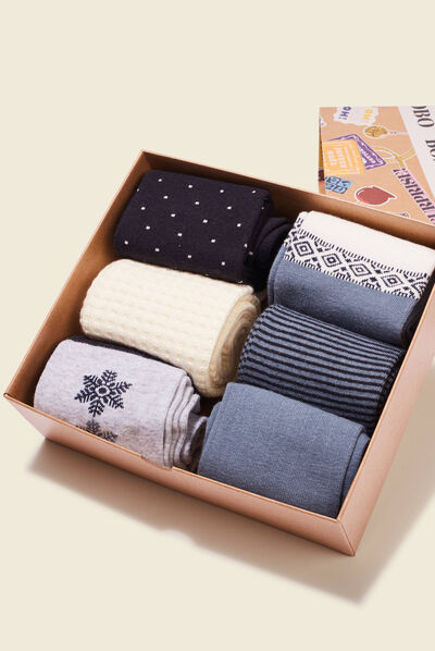 Lot 6 paires de chaussettes multicolore homme