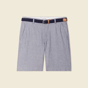 Short à ceinture bleu marine homme
