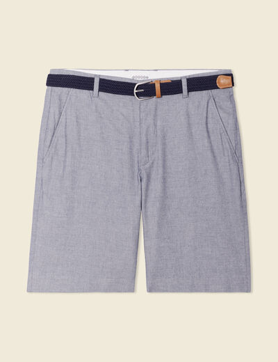 Short à ceinture bleu marine homme
