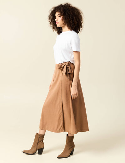 Jupe marron clair femme
