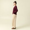 Gilet manches longues bordeaux femme