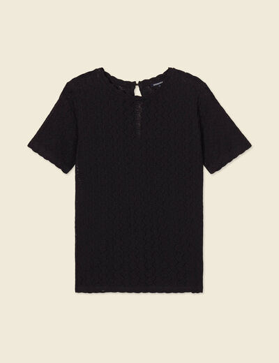 T-shirt manches courtes noir femme