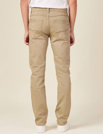 Jeans straight homme beige homme