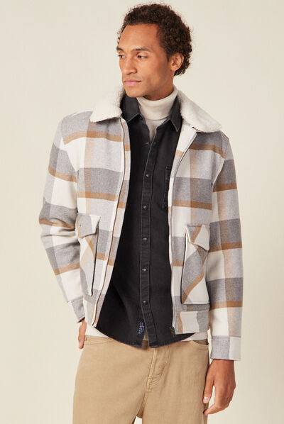 Blouson éco-responsable ecru homme