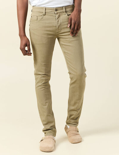 Jeans éco-responsable straight vert kaki homme