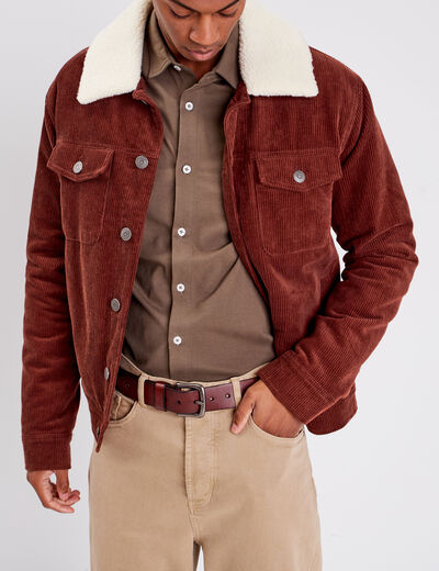 Ceinture en cuir marron homme