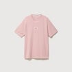 T-shirt droit en coton col ras du cou rose pastel homme