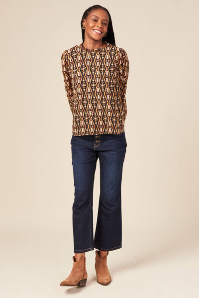 Blouse éco-responsable camel femme