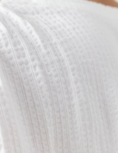 T-shirt manches courtes blanc femme