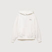 Sweat ample &agrave; capuche manches longues ecru homme