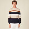 Pull manches longues marron homme