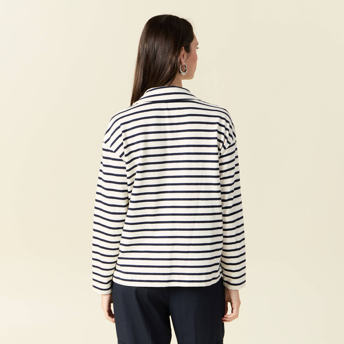 T-shirt manches longues bleu femme