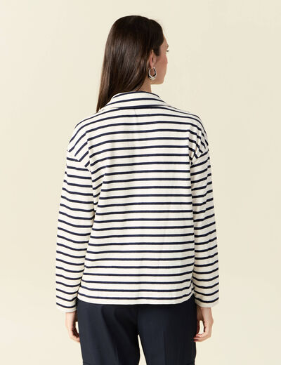 T-shirt manches longues bleu femme