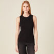 Pull débardeur éco-responsable noir femme