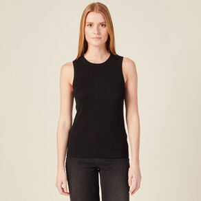 pull debardeur eco responsable noir femme Pull débardeur éco-responsable noir femme