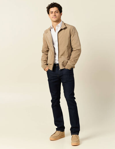 Chemise manches longues beige homme