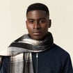 Écharpe à franges noir homme