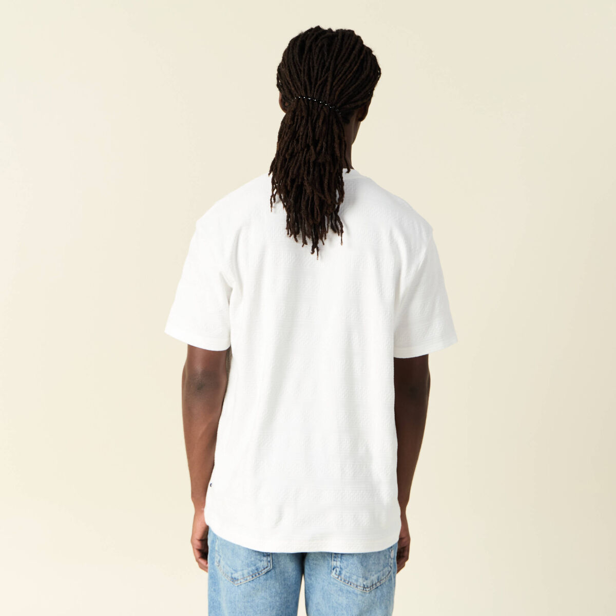 T-shirt manches courtes ecru homme