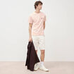 Bermuda en jean coton denim blanc homme