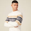 Pull éco-responsable ecru homme