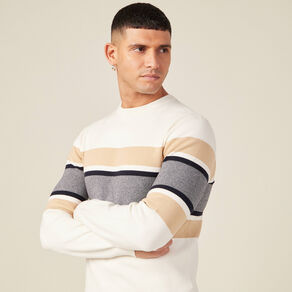 Pull éco-responsable ecru homme