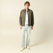 Surchemise manches longues taupe homme