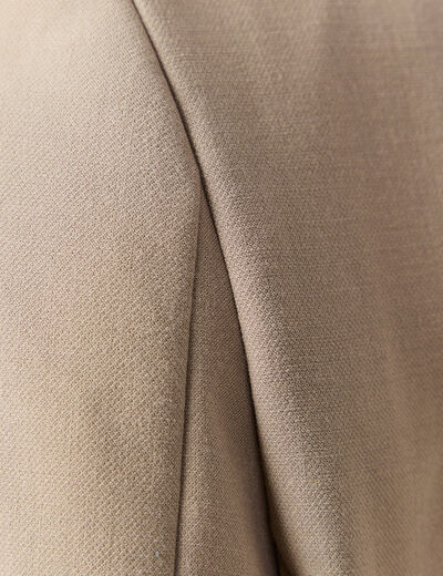Blazer manches longues col tailleur taupe homme