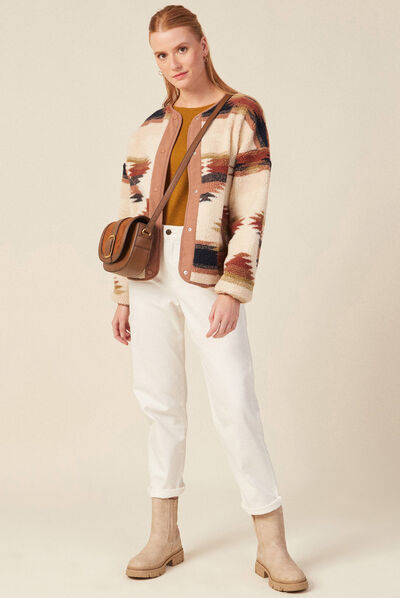 Gilet éco-responsable ecru femme