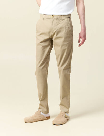 Pantalon chino slim gris homme