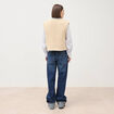 Gilet sans manches r&eacute;versible bleu femme