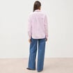 Chemise manches longues rose femme